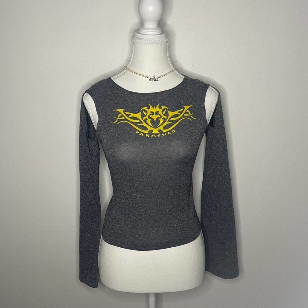Rare y2k 2000s Parasuco cut out top